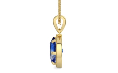 Ashtadhatu Ceylon Blue Sapphire Pendant Limited Quality (P8)