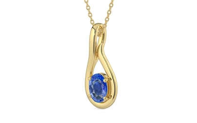Ashtadhatu Ceylon Blue Sapphire Pendant Limited Quality (P9)