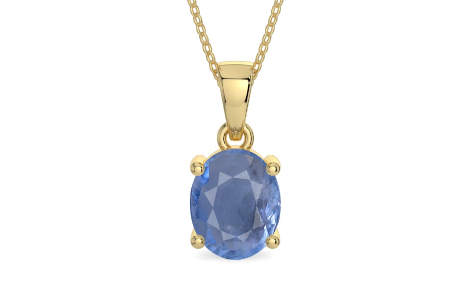 Ashtadhatu Ceylon Blue Sapphire Pendant Prime Quality (P10)