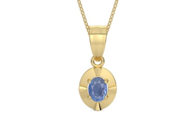 Ashtadhatu Ceylon Blue Sapphire Pendant Prime Quality (P11)