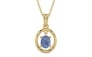 Ashtadhatu Ceylon Blue Sapphire Pendant Prime Quality (P2)