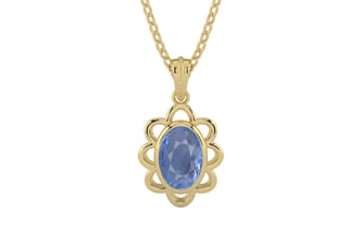 Ashtadhatu Ceylon Blue Sapphire Pendant Prime Quality (P3)