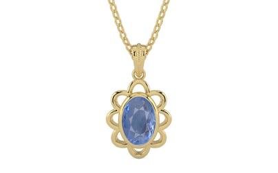 Ashtadhatu Ceylon Blue Sapphire Pendant Prime Quality (P3)