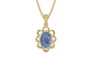 Ashtadhatu Ceylon Blue Sapphire Pendant Prime Quality (P3)