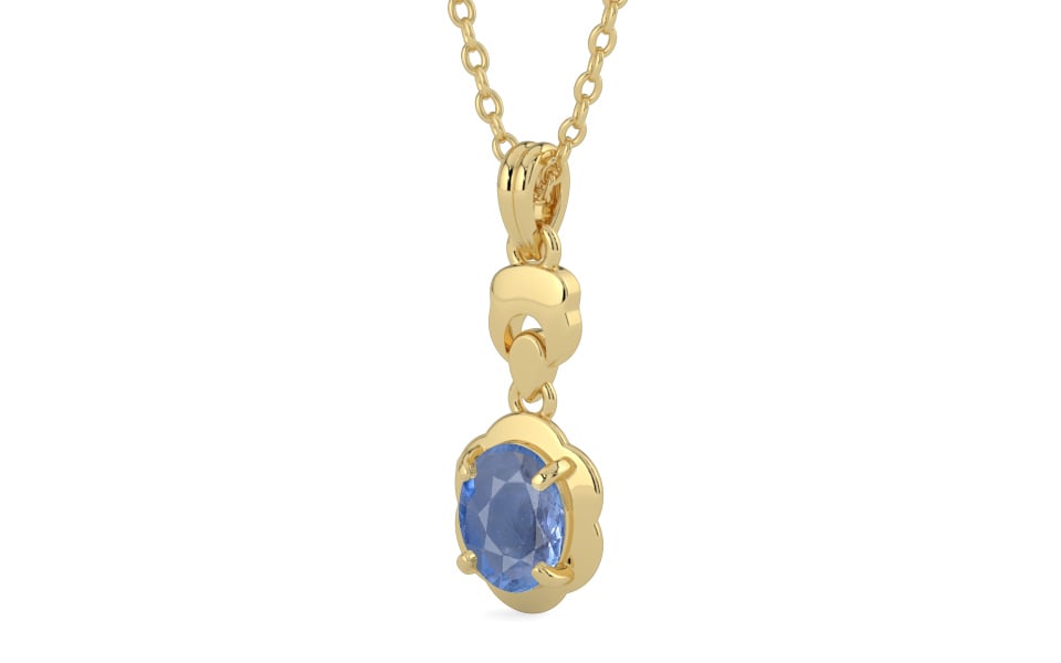 Ashtadhatu Ceylon Blue Sapphire Pendant Prime Quality (P6)