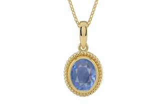 Ashtadhatu Ceylon Blue Sapphire Pendant Prime Quality (P7)