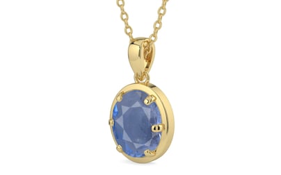 Ashtadhatu Ceylon Blue Sapphire Pendant Prime Quality (P8)