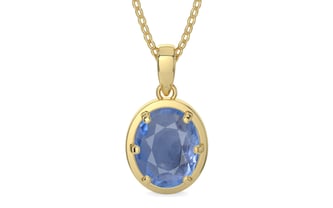 Ashtadhatu Ceylon Blue Sapphire Pendant Prime Quality (P8)