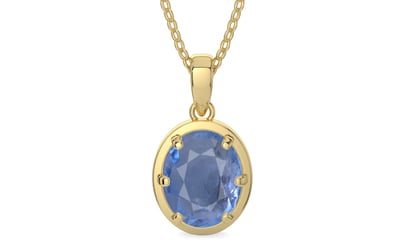 Ashtadhatu Ceylon Blue Sapphire Pendant Prime Quality (P8)