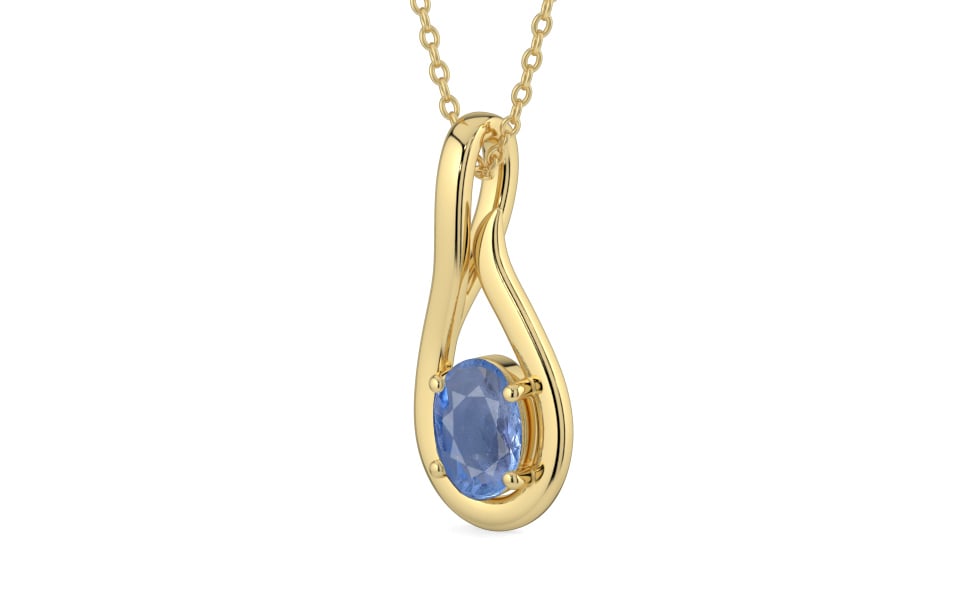 Ashtadhatu Ceylon Blue Sapphire Pendant Prime Quality (P9)