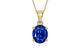 Ashtadhatu Ceylon Blue Sapphire Pendant Rare Quality (P10)