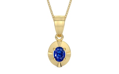 Ashtadhatu Ceylon Blue Sapphire Pendant Rare Quality (P11)