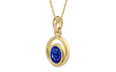 Ashtadhatu Ceylon Blue Sapphire Pendant Rare Quality (P12)