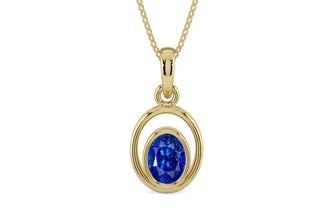 Ashtadhatu Ceylon Blue Sapphire Pendant Rare Quality (P12)