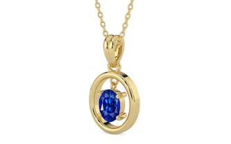 Ashtadhatu Ceylon Blue Sapphire Pendant Rare Quality (P2)
