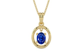 Ashtadhatu Ceylon Blue Sapphire Pendant Rare Quality (P2)