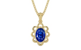 Ashtadhatu Ceylon Blue Sapphire Pendant Rare Quality (P3)