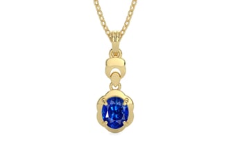 Ashtadhatu Ceylon Blue Sapphire Pendant Rare Quality (P6)