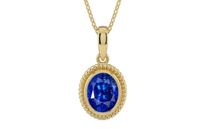 Ashtadhatu Ceylon Blue Sapphire Pendant Rare Quality (P7)