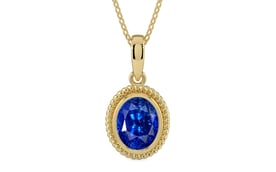 Ashtadhatu Ceylon Blue Sapphire Pendant Rare Quality (P7)