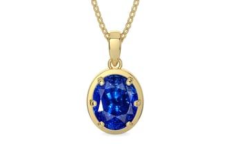 Ashtadhatu Ceylon Blue Sapphire Pendant Rare Quality (P8)