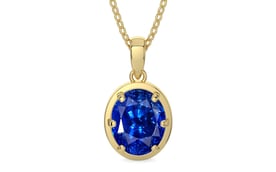 Ashtadhatu Ceylon Blue Sapphire Pendant Rare Quality (P8)