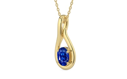 Ashtadhatu Ceylon Blue Sapphire Pendant Rare Quality (P9)