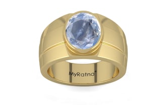 Ashtadhatu Ceylon Blue Sapphire Ring Fine Quality (R1)