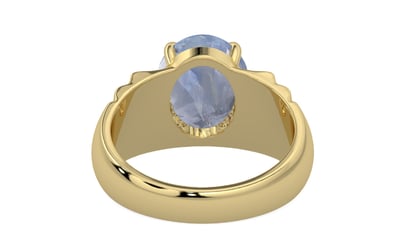 Ashtadhatu Ceylon Blue Sapphire Ring Fine Quality (R4)