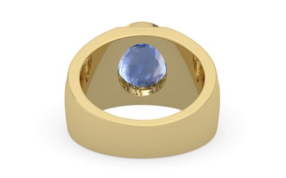 Ashtadhatu Ceylon Blue Sapphire Ring Prime Quality (R1)