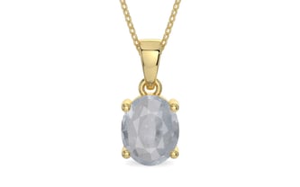 Ashtadhatu Ceylon White Sapphire Pendant Fine Quality (P10)