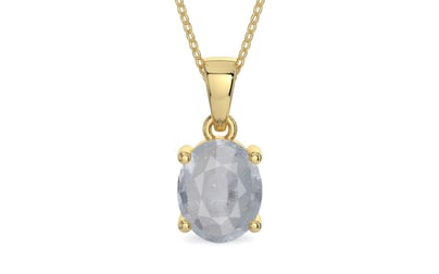 Ashtadhatu Ceylon White Sapphire Pendant Fine Quality (P10)