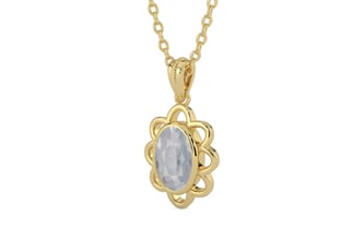 Ashtadhatu Ceylon White Sapphire Pendant Fine Quality (P3)