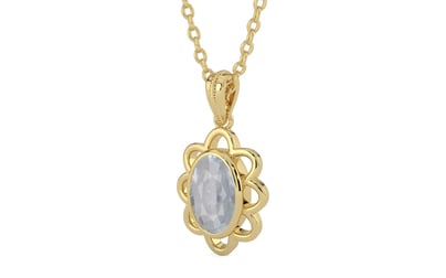 Ashtadhatu Ceylon White Sapphire Pendant Fine Quality (P3)