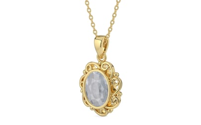 Ashtadhatu Ceylon White Sapphire Pendant Fine Quality (P5)