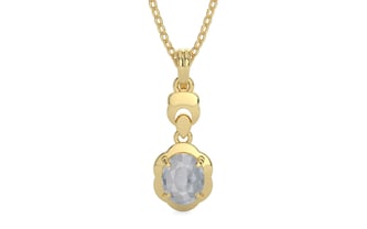 Ashtadhatu Ceylon White Sapphire Pendant Fine Quality (P6)