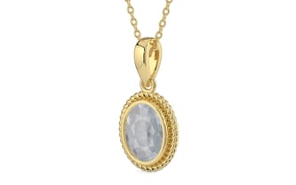 Ashtadhatu Ceylon White Sapphire Pendant Fine Quality (P7)