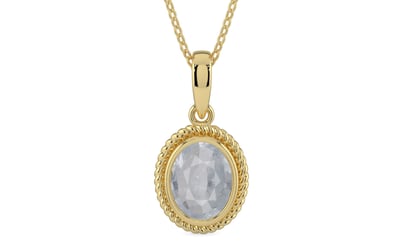 Ashtadhatu Ceylon White Sapphire Pendant Fine Quality (P7)