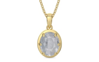 Ashtadhatu Ceylon White Sapphire Pendant Fine Quality (P8)