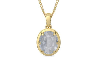 Ashtadhatu Ceylon White Sapphire Pendant Fine Quality (P8)