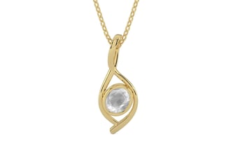 Ashtadhatu Ceylon White Sapphire Pendant Limited Quality (P1)