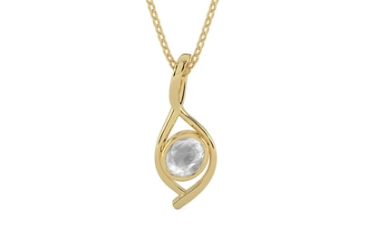 Ashtadhatu Ceylon White Sapphire Pendant Limited Quality (P1)