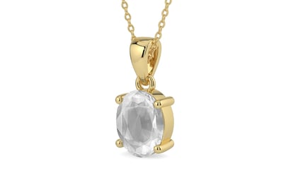 Ashtadhatu Ceylon White Sapphire Pendant Limited Quality (P10)