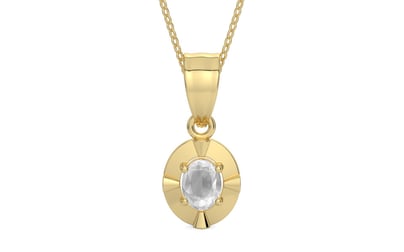 Ashtadhatu Ceylon White Sapphire Pendant Limited Quality (P11)