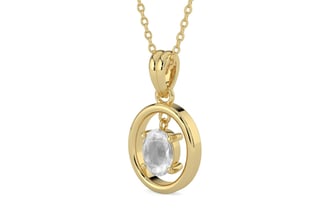 Ashtadhatu Ceylon White Sapphire Pendant Limited Quality (P2)