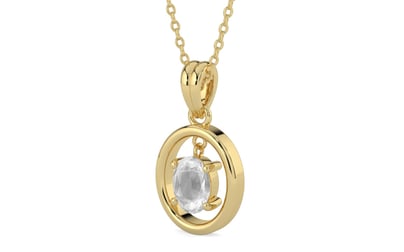 Ashtadhatu Ceylon White Sapphire Pendant Limited Quality (P2)