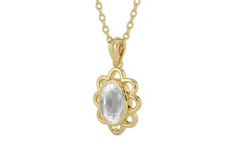 Ashtadhatu Ceylon White Sapphire Pendant Limited Quality (P3)