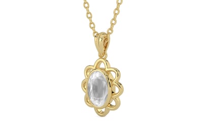 Ashtadhatu Ceylon White Sapphire Pendant Limited Quality (P3)