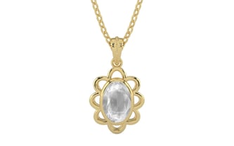 Ashtadhatu Ceylon White Sapphire Pendant Limited Quality (P3)