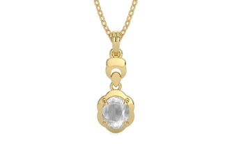 Ashtadhatu Ceylon White Sapphire Pendant Limited Quality (P6)